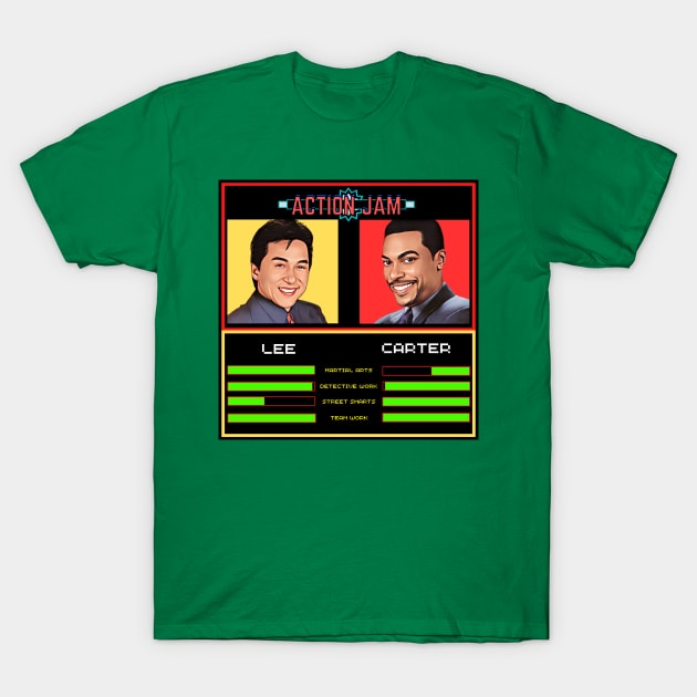 Action Jam - Carter vs Lee - Rush Hour Edition T-Shirt by M.I.M.P.